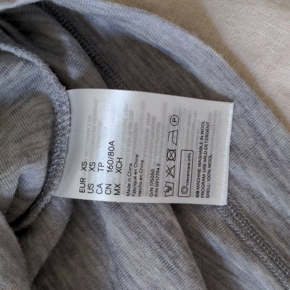 H&M 100% Merino wool turtleneck XS heather gray - Picture 4 of 5